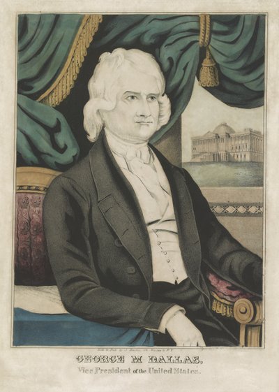 George M. Dallas, wyd. 1844 (kolorowa litografia) autorstwa American School