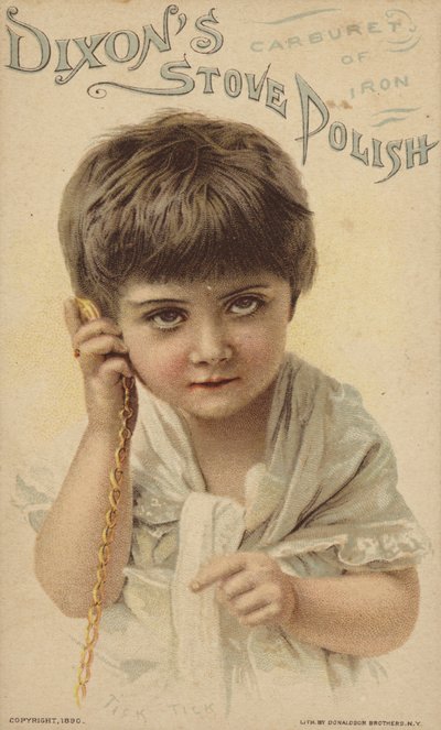 Dziewczyna trzyma zegarek kieszonkowy autorstwa American School