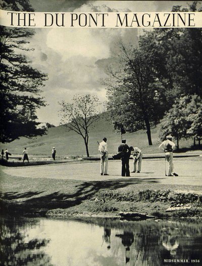 Golfers, przednia okładka magazynu DuPont, lipiec-sierpień 1936 autorstwa American School