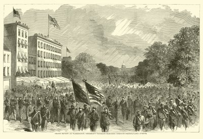 Wielka recenzja w Waszyngtonie weteranów Shermana maszerujących przez Pennsylvania Avenue, maj 1865 r autorstwa American School