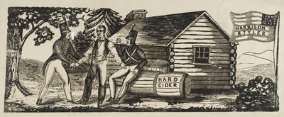 Emblemat kampanii „Harrison i Tyler” autorstwa American School