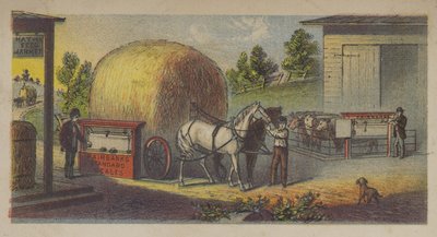 Siano ważone na standardowej wadze Fairbanks (chromolit) autorstwa American School