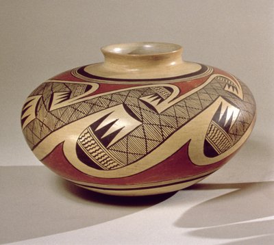 Słoik Hopi Bullware, z Arizony (ceramiczny) autorstwa American School