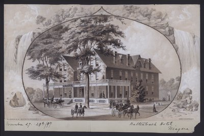 Hotel Kaltenbach, Niagara, Nowy Jork, USA, ok. 1897 r. (litografia) autorstwa American School