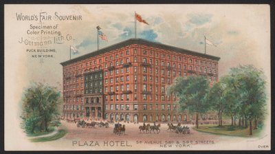 Karta Hotelowa (kolorowy grawer) autorstwa American School