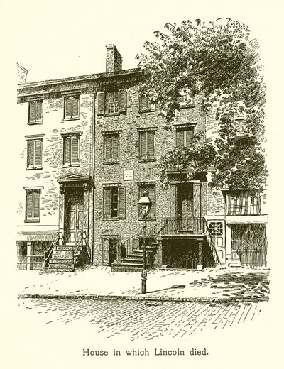 Dom, w którym zmarł Lincoln, Abraham Lincoln autorstwa American School
