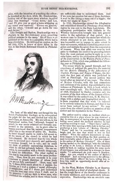Hugh Henry Brackenridge (1748-1816) z „Cyclopedia of American Literature”, autorstwa Everta Augustusa Duyckincka (1816-78) 1855 autorstwa American School