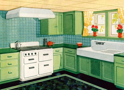 Idealna kuchnia amerykańska z lat 30-tych autorstwa American School