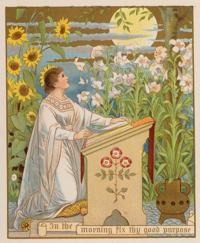 Rano ustal swój dobry cel (chromolitho) autorstwa American School