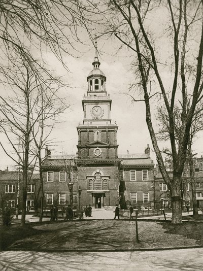 Independence Hall, Filadelfia (fotograwiura) autorstwa American School