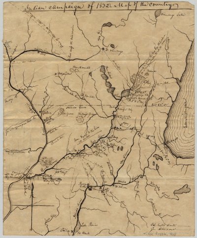 Kampania indyjska 1832: Mapa kraju, 1832 autorstwa American School