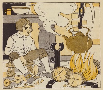 James Watt patrzy, jak w czajniku swojej babci się gotuje (kolor lito) autorstwa American School