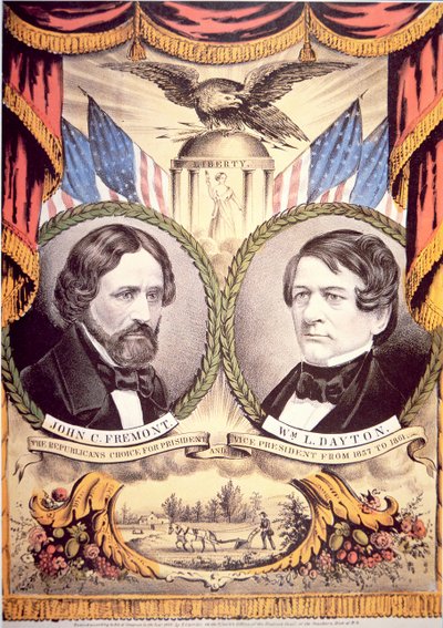 Plakat Partii Republikańskiej Johna Charlesa Fremonta autorstwa American School