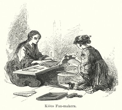 Kioto Fan-maker (grawerowanie) autorstwa American School