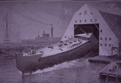 Wystrzelenie USS Maine, osiem lat przed zatopieniem autorstwa American School