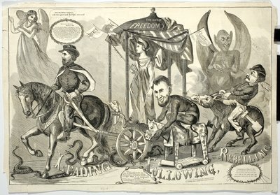 Prowadzący, podążający, buntujący się, 1864 autorstwa American School