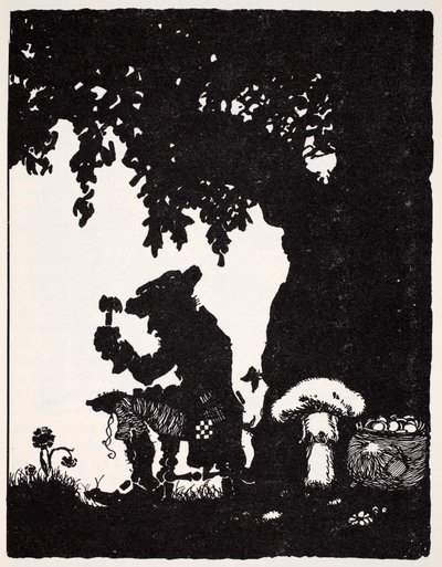 Leprechaun, z Przewodnika po świecie krasnali, wróżek, elfów i innych małych ludzi Thomasa Keightleya (1789-1872) opublikowanego w 1880 r. (BW Engraving) autorstwa American School