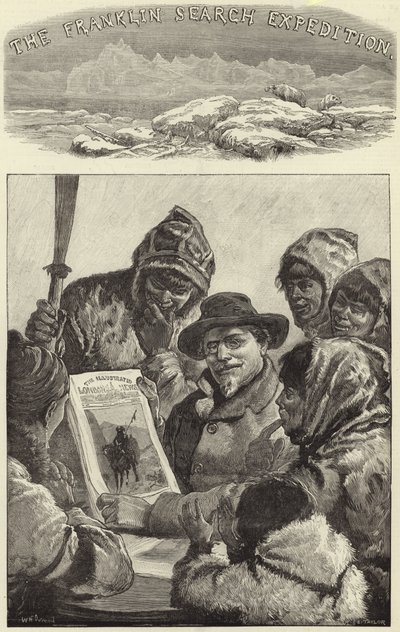 Porucznik Schwatka pokazuje esquimaux The Illustrated London News autorstwa American School