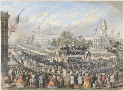 Pogrzeb Lincolna, 25 kwietnia 1865, wyd. 1866 autorstwa American School
