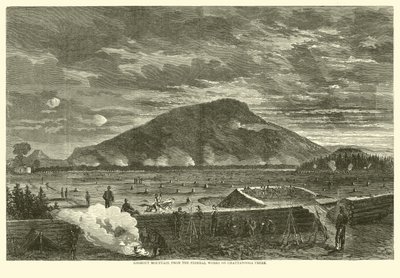 Lookout Mountain, z prac federalnych na Chattanooga Creek, listopad 1863 autorstwa American School