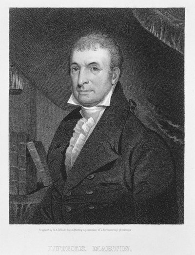 Luther Martin, grawerowane przez Williama A. Wilmera (c.1820-55) autorstwa American School