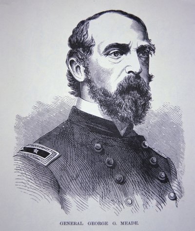 Generał dywizji George Meade (1815-72) (grafika) autorstwa American School