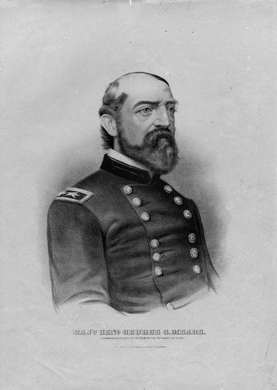 mjr. Gen. George G. Meade, wyd. przez Currier i Ives, c.1863 autorstwa American School