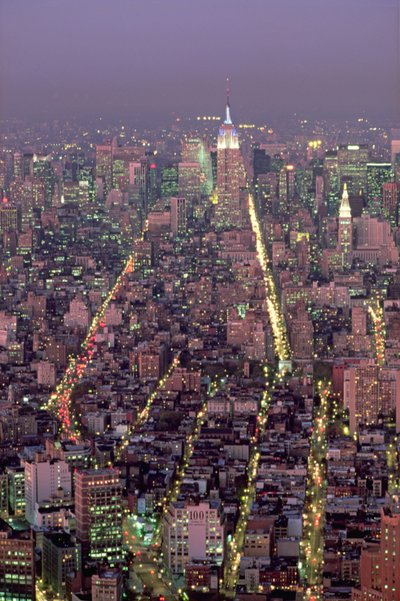 Manhattan nocą autorstwa American School