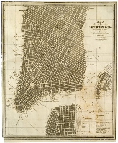 Mapa miasta Nowy Jork [na Manhattanie, aż do 36th Street] autorstwa American School