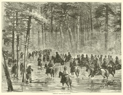 Marsz przez bagna, styczeń 1865 autorstwa American School