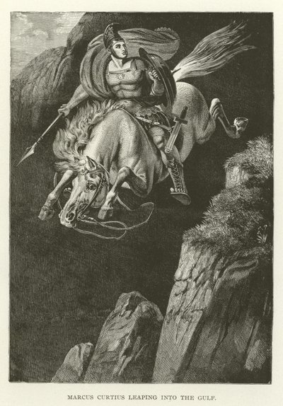 Marcus Curtius skaczący do Zatoki autorstwa American School