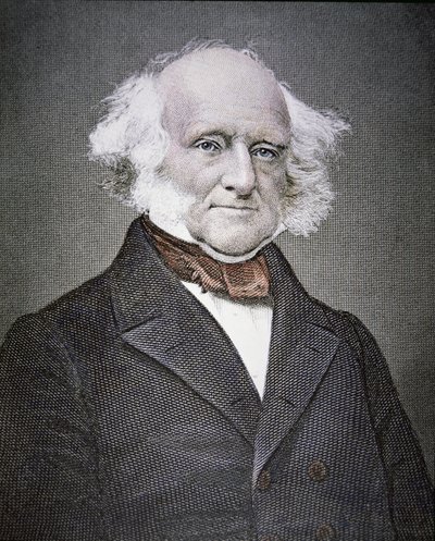 Martin van Buren (1782-1862) (kolorowy grawerunek) autorstwa American School