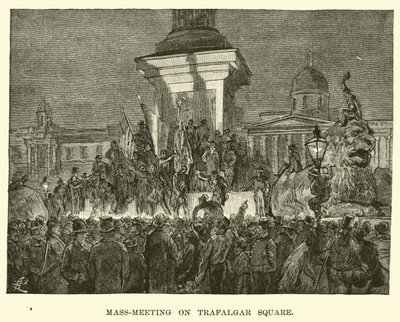 Masowe spotkanie na Trafalgar Square autorstwa American School