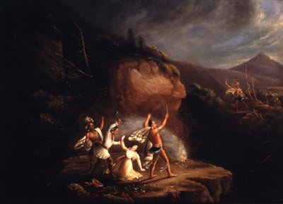 Masakra Jane McCrea, 1777, początek XIX wieku autorstwa American School