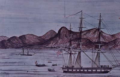 Wojna meksykańsko-amerykańska (1846-48), amerykańskie siły desantowe marynarki wojennej w Loreto autorstwa American School