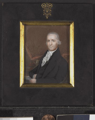 Miniaturowy portret Samuela Osgooda, ok.1789 (z kością słoniową) autorstwa American School