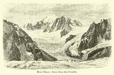 Mont Blanc, widziany z Courtil autorstwa American School