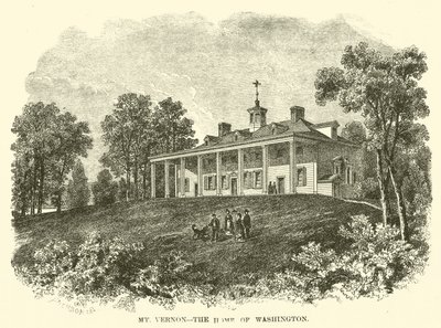Mount Vernon, dom Waszyngtona (rycina) autorstwa American School