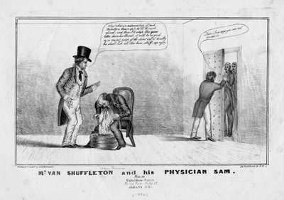 Pan van Shuffleton i jego lekarz Sam, ok. 1836 r. autorstwa American School
