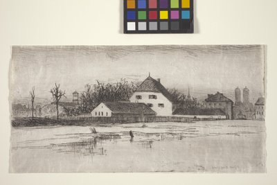 Monachium Z Marsfeld (akwaforta) autorstwa American School