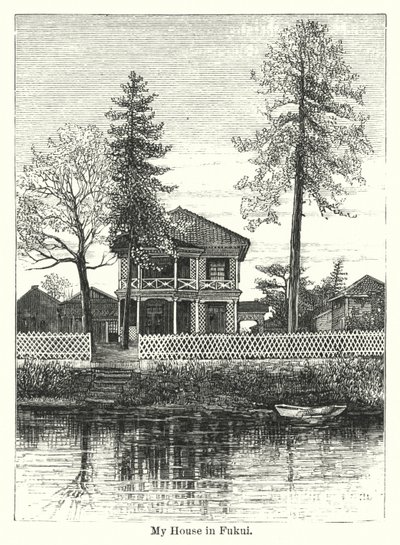 Mój dom w Fukui (grawerunek) autorstwa American School