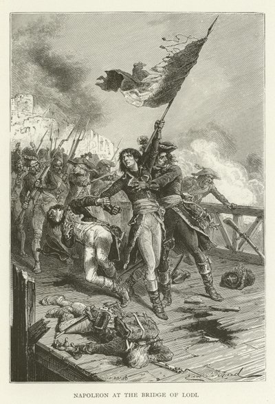 Napoleon na moście Lodi autorstwa American School