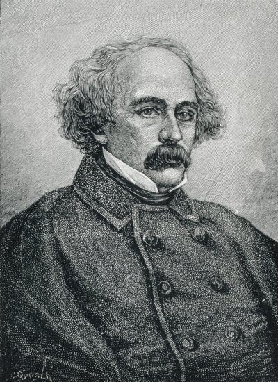 Nathaniel Hawthorne (1804-1864) amerykański autor autorstwa American School