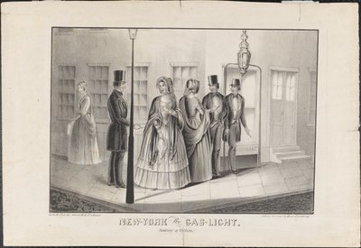 Nowy Jork przez Gas Light, Hooking a Victim, c.1850 autorstwa American School