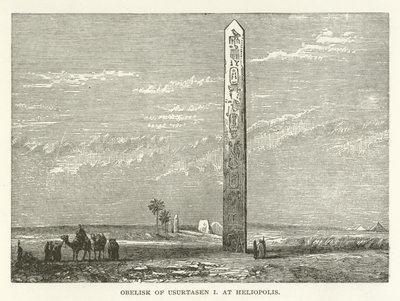 Obelisk Usurtasena I w Heliopolis autorstwa American School