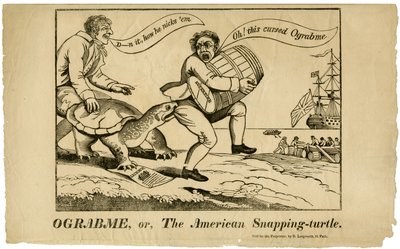 Ograbme, czyli amerykański żółw jaszczurowaty, 1808 autorstwa American School