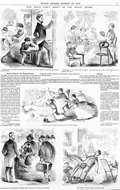 Old Abes Pierwsza noc w Białym Domu, ok. 1860 autorstwa American School