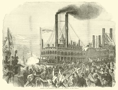 Otwarcie Mississippi, przybycie Imperial w Nowym Orleanie, lipiec 1863 autorstwa American School