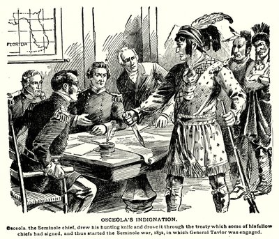 Oburzenie Osceoli (litografia) autorstwa American School