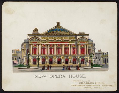 Opera Palais Garnier, Paryż, Francja (chromolitho) autorstwa American School